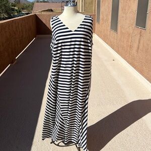 Ralph Lauren NWT Black Label 20W Maxi Sleeveless Striped Dress